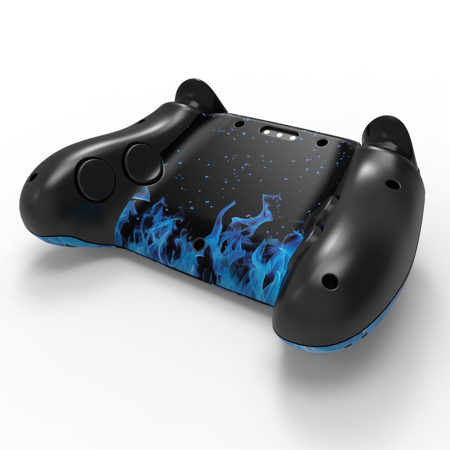 PlayVital Steam Controller 2 用 スキンシール 3枚セット｜Steam Controller 2026 対応・キズ防止・貼り跡が残りにくい 保護デカールステッカー【青い炎】