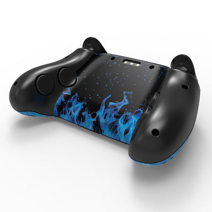 PlayVital Steam Controller 2 用 スキンシール 3枚セット｜Steam Controller 2026 対応・キズ防止・貼り跡が残りにくい 保護デカールステッカー【青い炎】