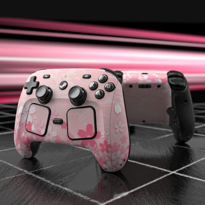 PlayVital Steam Controller 2 用 スキンシール 3枚セット｜Steam Controller 2026 対応・キズ防止・貼り跡が残りにくい 保護デカールステッカー【桜の花びら】