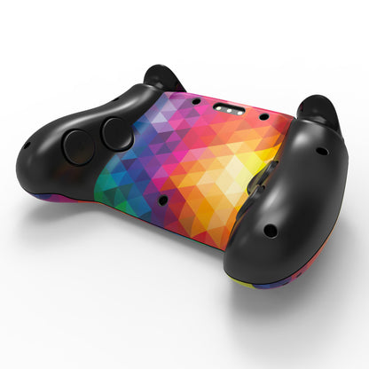 PlayVital Steam Controller 2 用 スキンシール 3枚セット｜Steam Controller 2026 対応・キズ防止・貼り跡が残りにくい 保護デカールステッカー【カラフルトライアングル】