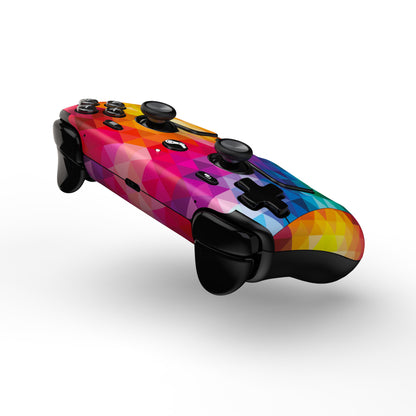 PlayVital Steam Controller 2 用 スキンシール 3枚セット｜Steam Controller 2026 対応・キズ防止・貼り跡が残りにくい 保護デカールステッカー【カラフルトライアングル】