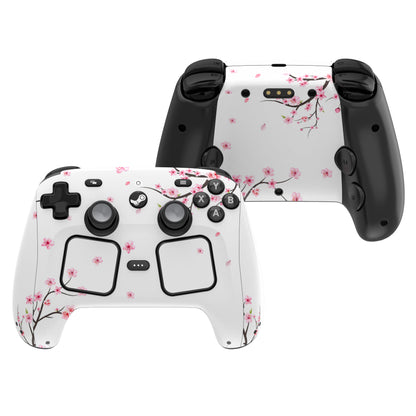 PlayVital Steam Controller 2 用 スキンシール 3枚セット｜Steam Controller 2026 対応・キズ防止・貼り跡が残りにくい 保護デカールステッカー【散りゆく桜】