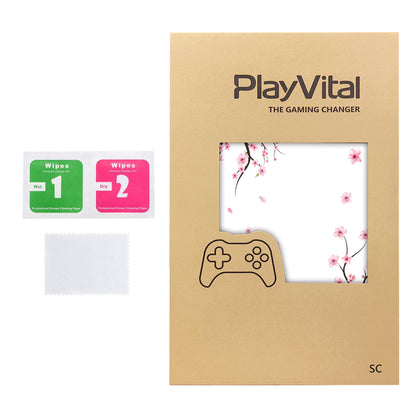 PlayVital Steam Controller 2 用 スキンシール 3枚セット｜Steam Controller 2026 対応・キズ防止・貼り跡が残りにくい 保護デカールステッカー【散りゆく桜】