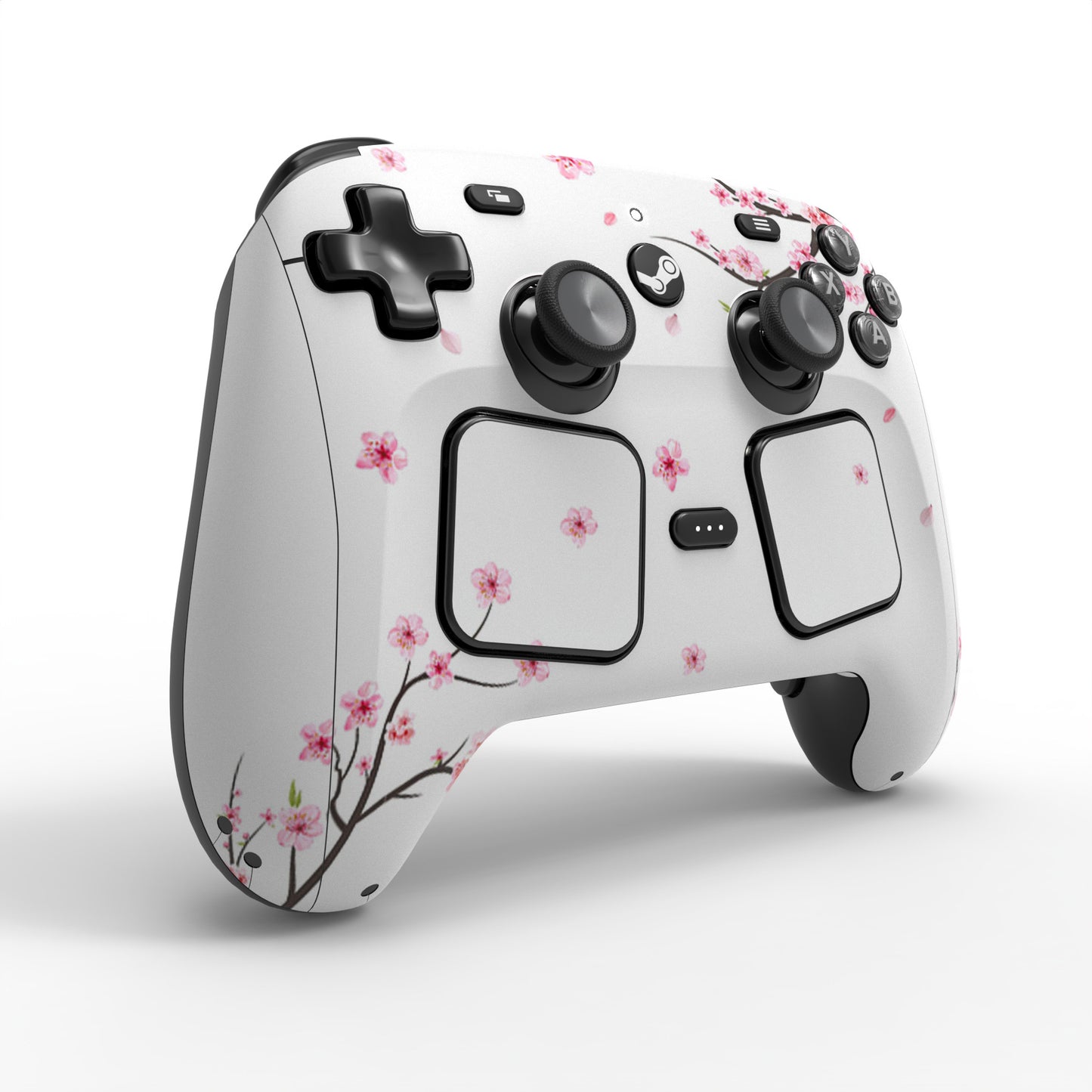 PlayVital Steam Controller 2 用 スキンシール 3枚セット｜Steam Controller 2026 対応・キズ防止・貼り跡が残りにくい 保護デカールステッカー【散りゆく桜】