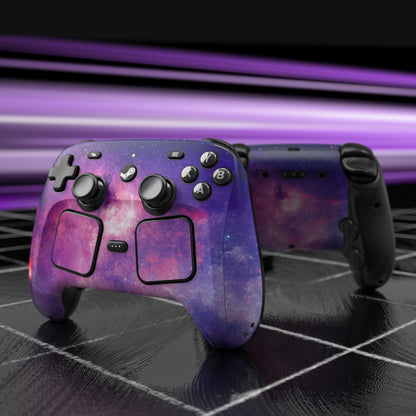 PlayVital Steam Controller 2 用 スキンシール 3枚セット｜Steam Controller 2026 対応・キズ防止・貼り跡が残りにくい 保護デカールステッカー【ネビュラギャラクシー】