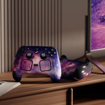 PlayVital Steam Controller 2 用 スキンシール 3枚セット｜Steam Controller 2026 対応・キズ防止・貼り跡が残りにくい 保護デカールステッカー【ネビュラギャラクシー】