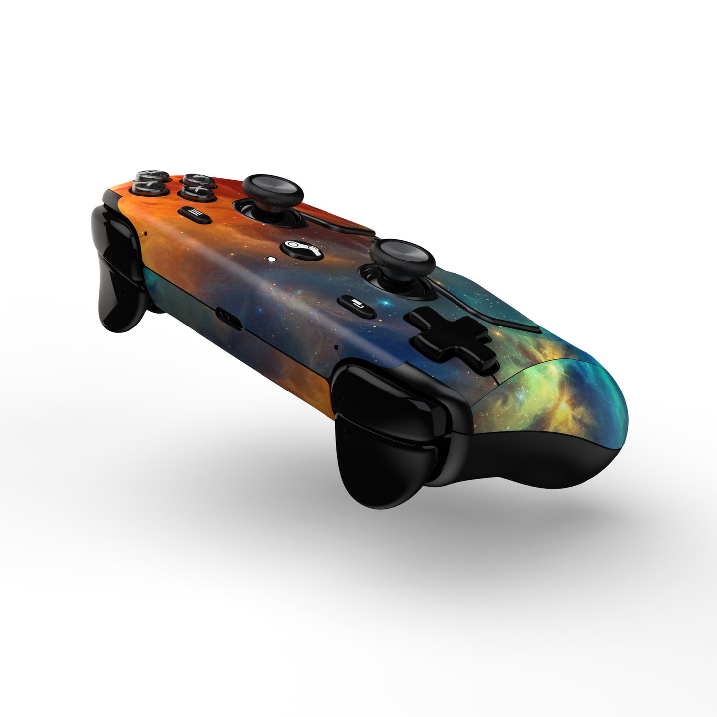 PlayVital Steam Controller 2 用 スキンシール 3枚セット｜Steam Controller 2026 対応・キズ防止・貼り跡が残りにくい 保護デカールステッカー【オレンジ スター ユニバース】