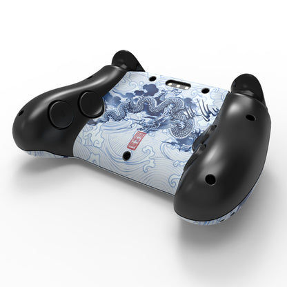 PlayVital Steam Controller 2 用 スキンシール 3枚セット｜Steam Controller 2026 対応・キズ防止・貼り跡が残りにくい 保護デカールステッカー【青花磁器風】