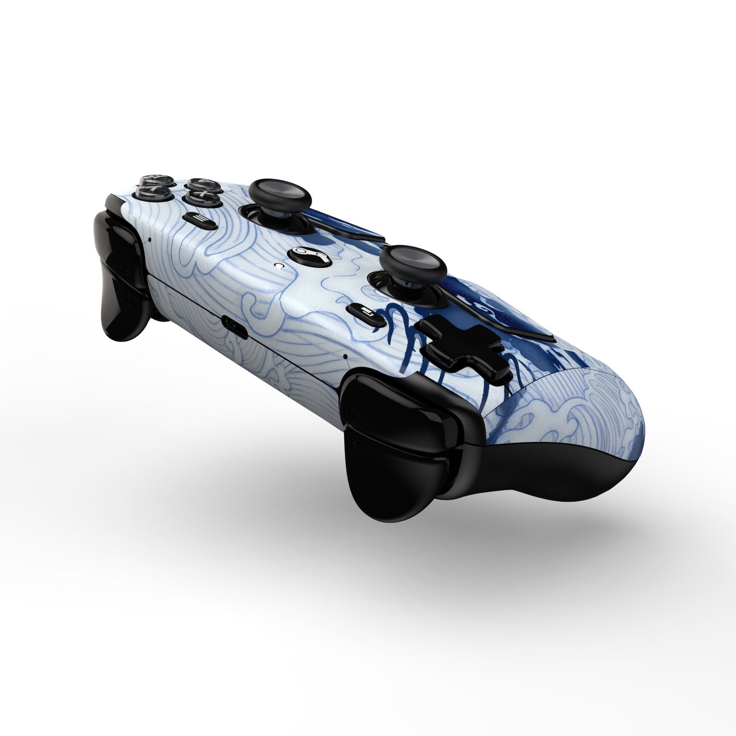 PlayVital Steam Controller 2 用 スキンシール 3枚セット｜Steam Controller 2026 対応・キズ防止・貼り跡が残りにくい 保護デカールステッカー【青花磁器風】