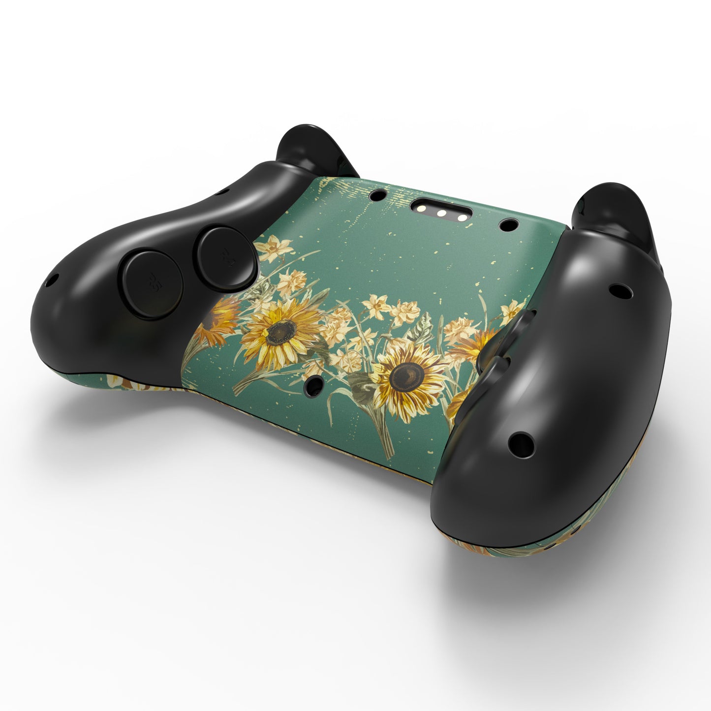 PlayVital Steam Controller 2 用 スキンシール 3枚セット｜Steam Controller 2026 対応・キズ防止・貼り跡が残りにくい 保護デカールステッカー【ひまわり】