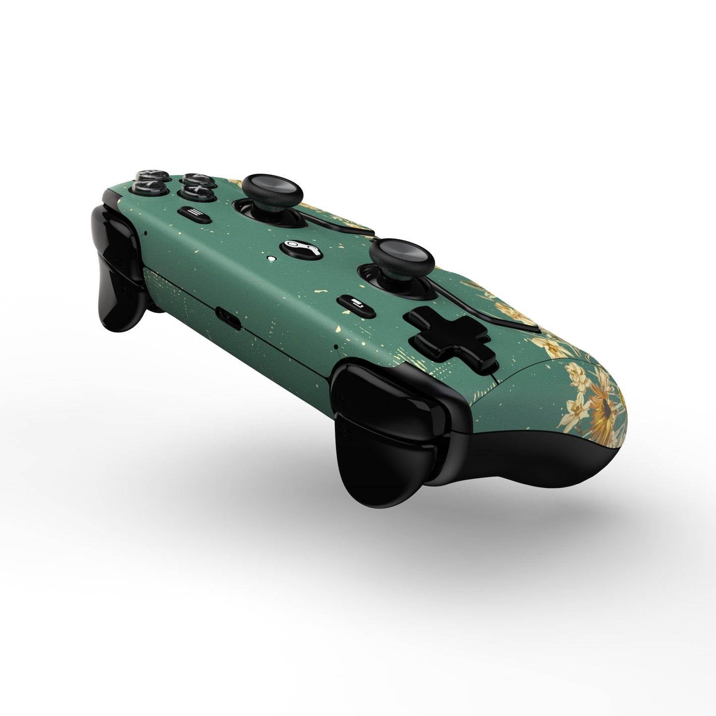 PlayVital Steam Controller 2 用 スキンシール 3枚セット｜Steam Controller 2026 対応・キズ防止・貼り跡が残りにくい 保護デカールステッカー【ひまわり】