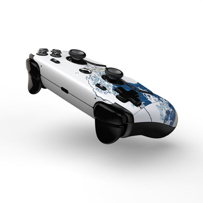 PlayVital Steam Controller 2 用 スキンシール 3枚セット｜Steam Controller 2026 対応・キズ防止・貼り跡が残りにくい 保護デカールステッカー【グレートウェーブ】