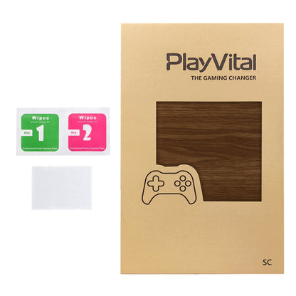 PlayVital Steam Controller 2 用 スキンシール 3枚セット｜Steam Controller 2026 対応・キズ防止・貼り跡が残りにくい 保護デカールステッカー【木目調】