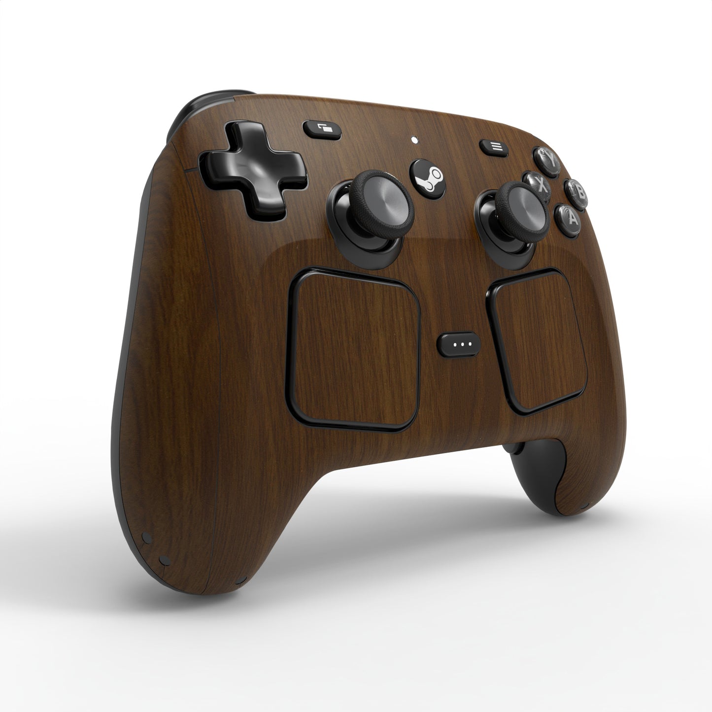 PlayVital Steam Controller 2 用 スキンシール 3枚セット｜Steam Controller 2026 対応・キズ防止・貼り跡が残りにくい 保護デカールステッカー【木目調】