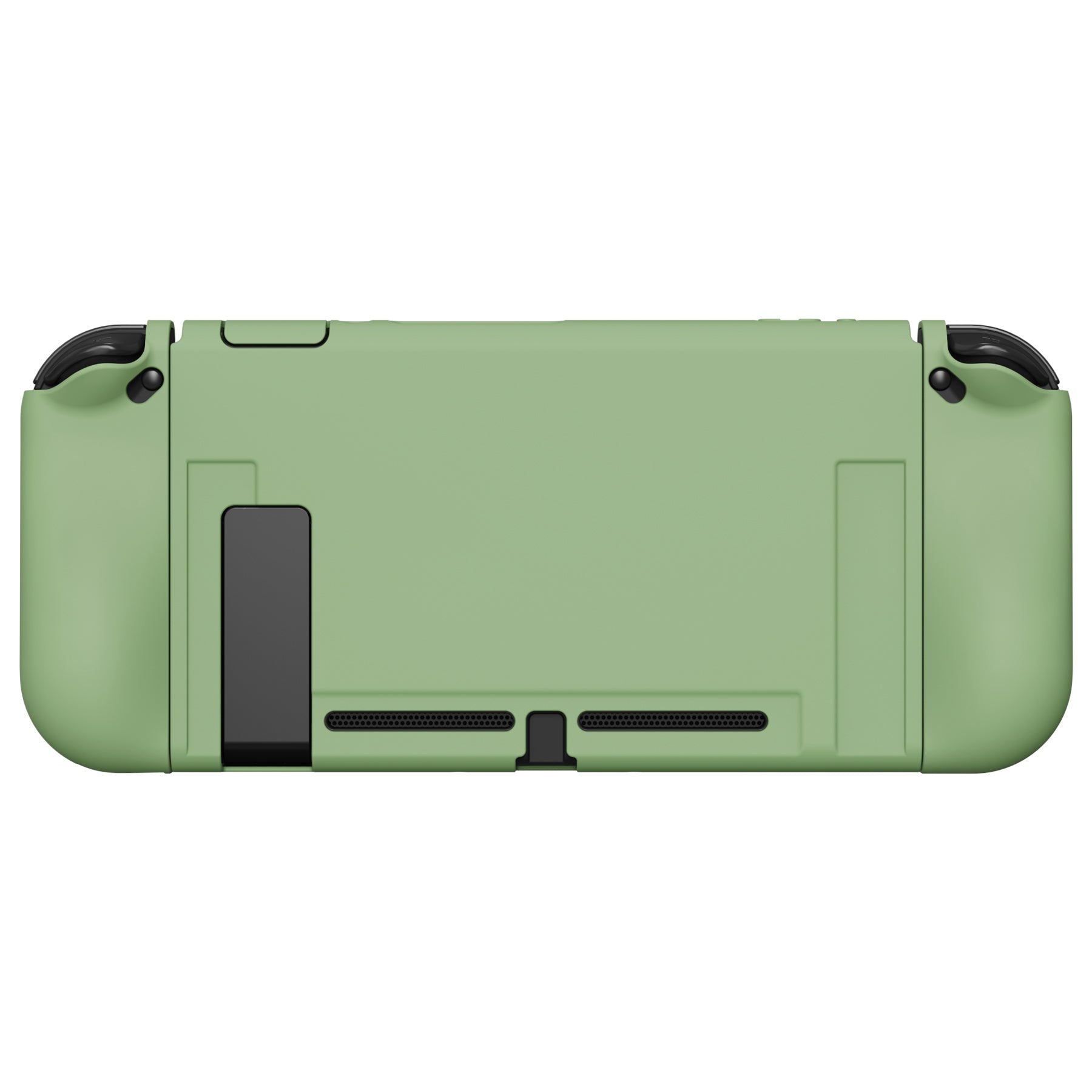 PlayVital ZealProtect Soft Protective Case for Nintendo Switch, Flexible Cover for Switch with Tempered Glass Screen Protector & Thumb Grips & ABXY Direction Button Caps - Matcha Green - RNSYM5006 playvital