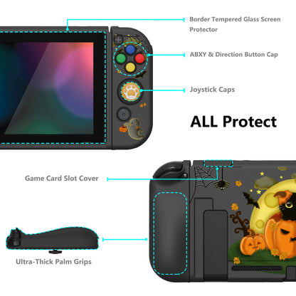 PlayVital ZealProtect Soft Protective Case for Nintendo Switch - Moon Night Halloween - RNSYV6026 playvital