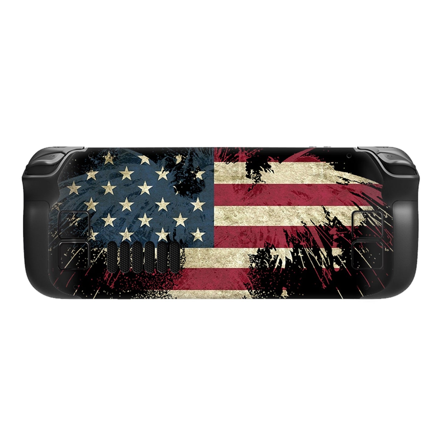 PlayVital Full Set Protective Skin Decal for Steam Deck, Custom Stickers Vinyl Cover for Steam Deck Handheld Gaming PC - US Flag The Stars & Stripes - SDTM005 playvital