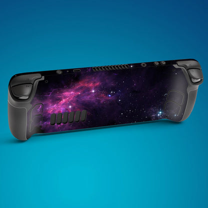 PlayVital Full Set Protective Skin Decal for Steam Deck, Custom Stickers Vinyl Cover for Steam Deck Handheld Gaming PC - Purple Nebula - SDTM016 playvital