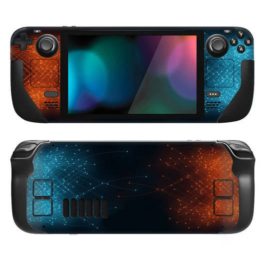 PlayVital Full Set Protective Skin Decal for Steam Deck, Custom Stickers Vinyl Cover for Steam Deck Handheld Gaming PC - Star Trail - SDTM019 playvital