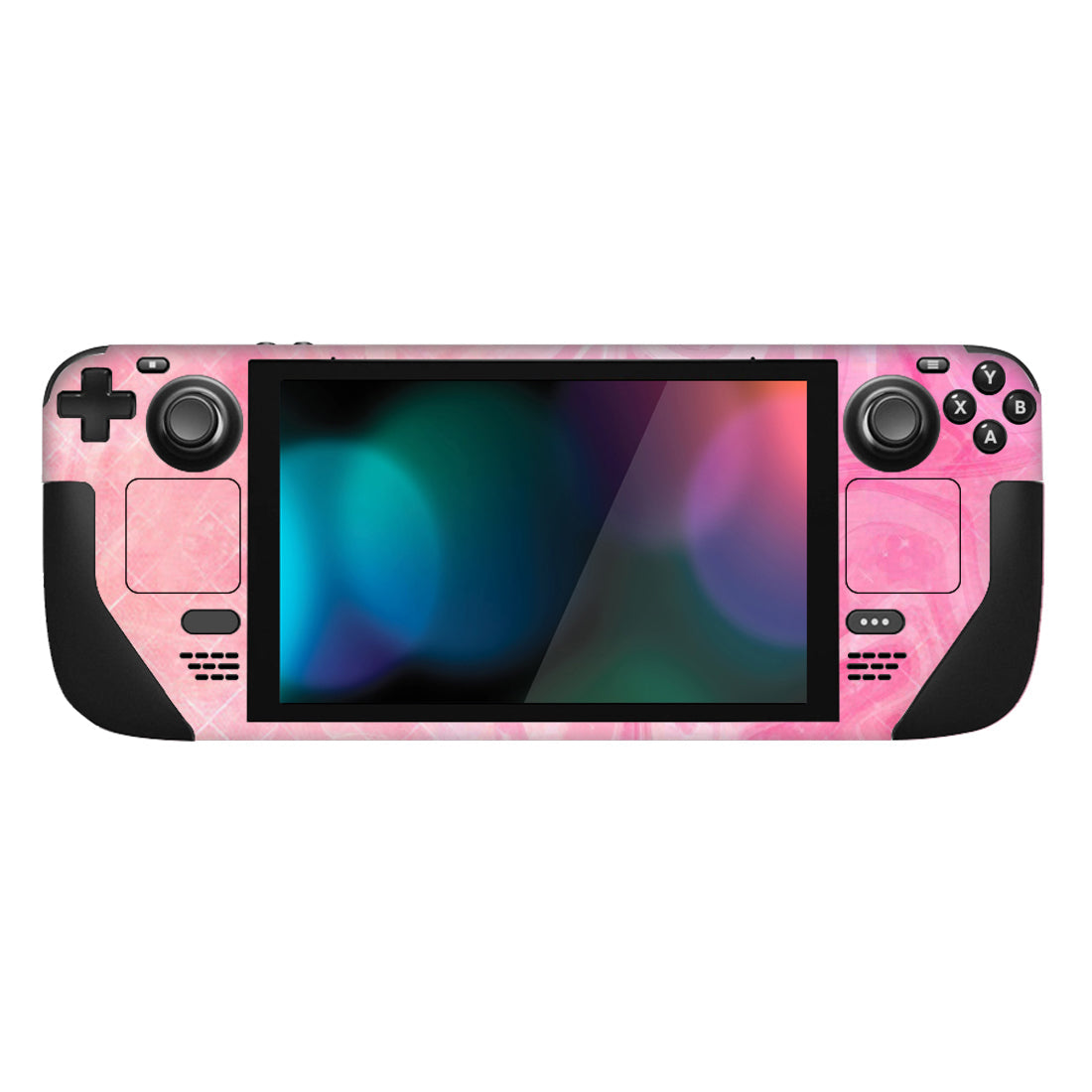 PlayVital Full Set Protective Skin Decal for Steam Deck, Custom Stickers Vinyl Cover for Steam Deck Handheld Gaming PC - Psychedelic Pink - SDTM027 playvital