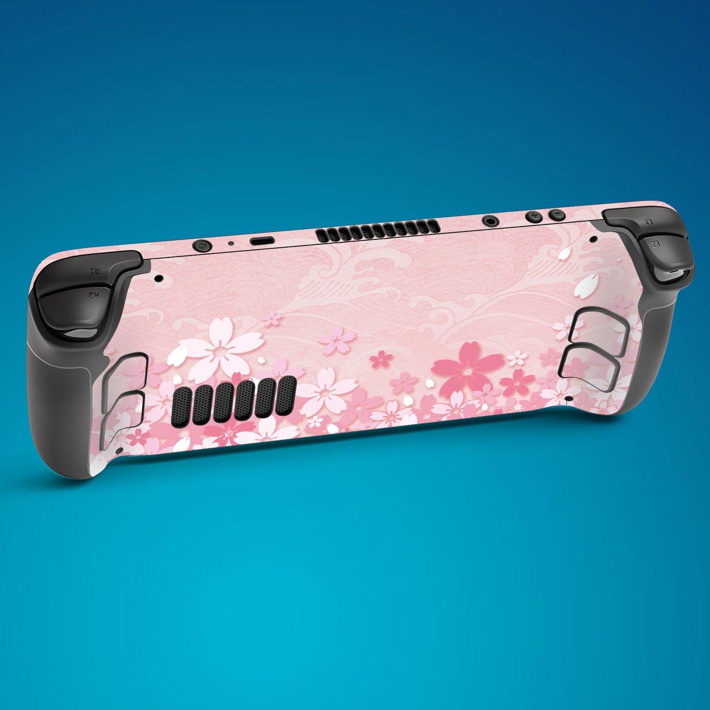 PlayVital Full Set Protective Skin Decal for Steam Deck, Custom Stickers Vinyl Cover for Steam Deck Handheld Gaming PC - Cherry Blossoms Petals - SDTM028 playvital