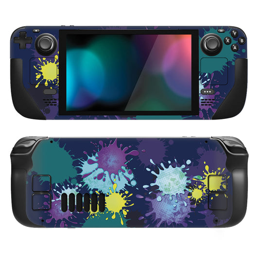 PlayVital Full Set Protective Skin Decal for Steam Deck, Custom Stickers Vinyl Cover for Steam Deck Handheld Gaming PC - Splattering Paint - SDTM036 playvital