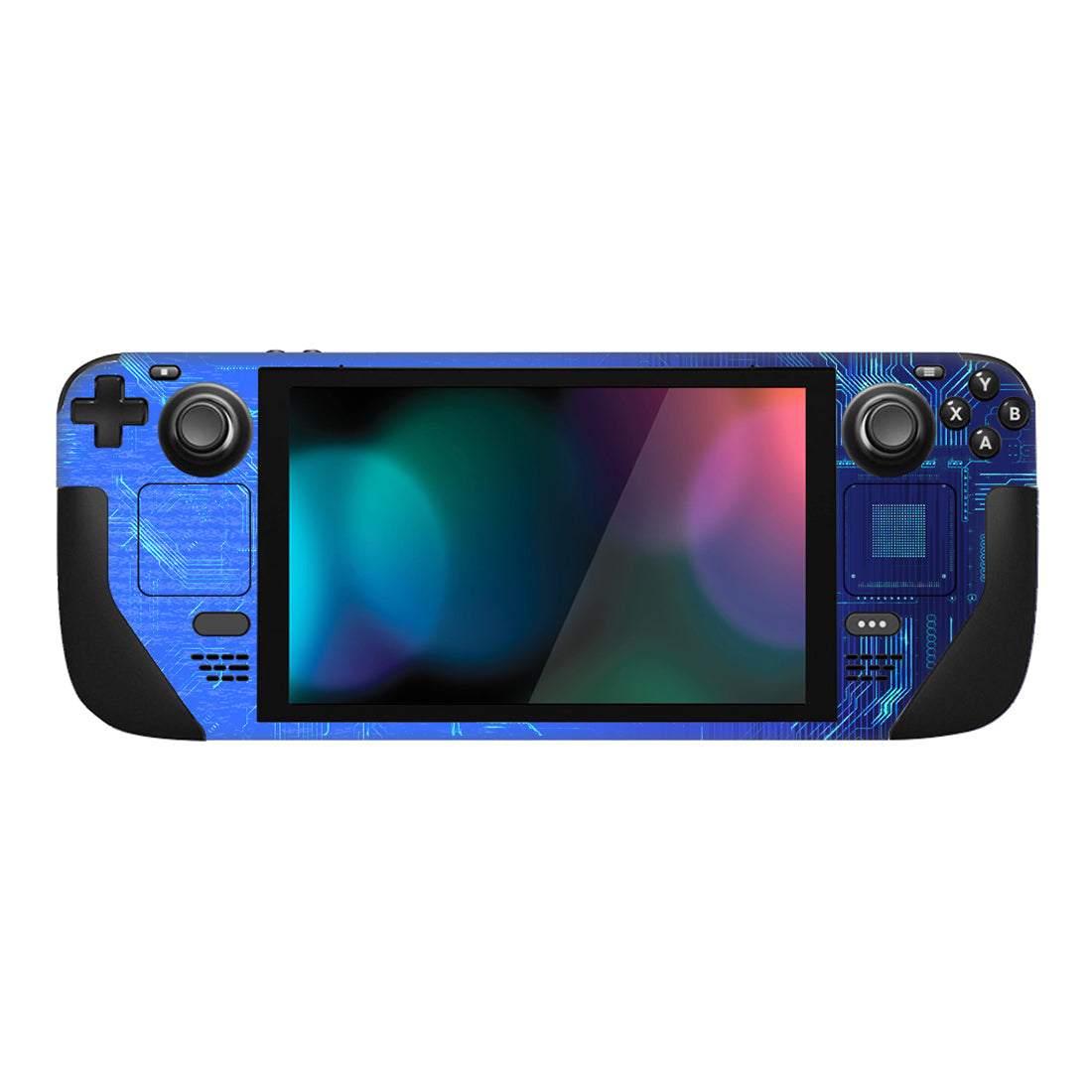 PlayVital Full Set Protective Skin Decal for Steam Deck, Custom Stickers Vinyl Cover for Steam Deck Handheld Gaming PC - Blue Light Graphic - SDTM038 playvital