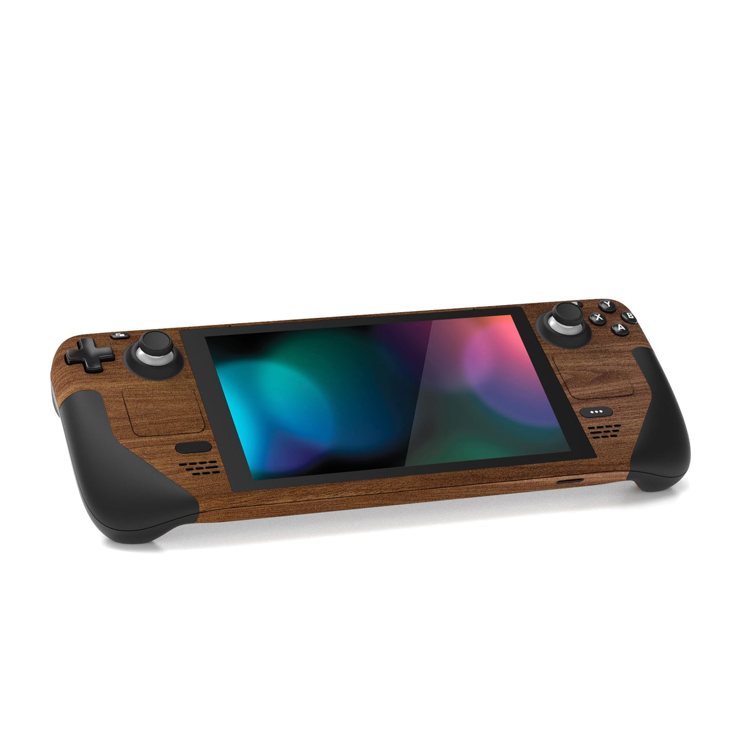 PlayVital Full Set Protective Skin Decal for Steam Deck, Custom Stickers Vinyl Cover for Steam Deck Handheld Gaming PC - Wood Grain - SDTM051 PlayVital