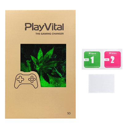 PlayVital Full Set Protective Skin Decal for Steam Deck, Custom Stickers Vinyl Cover for Steam Deck Handheld Gaming PC - Green Leaf - SDTM053 PlayVital