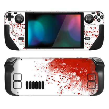 PlayVital Full Set Protective Skin Decal for Steam Deck, Custom Stickers Vinyl Cover for Steam Deck Handheld Gaming PC - Blood Splash - SDTM056 PlayVital