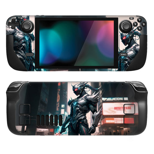 PlayVital Full Set Protective Skin Decal for Steam Deck, Custom Stickers Vinyl Cover for Steam Deck Handheld Gaming PC - Cyber Ninja - SDTM064 PlayVital