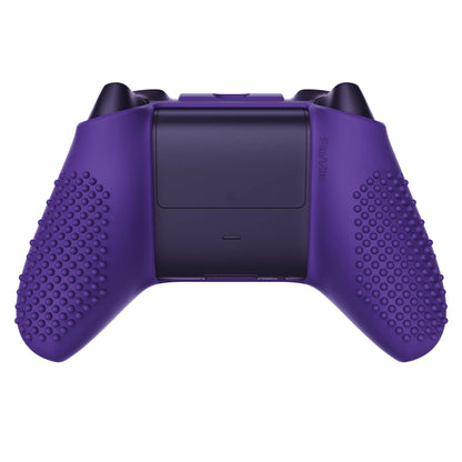 PlayVital Purple 3D Studded Edition Anti-slip Silicone Cover Skin for Xbox Series X Controller, Soft Rubber Case Protector for Xbox Series S Controller with 6 Black Thumb Grip Caps - SDX3007 PlayVital