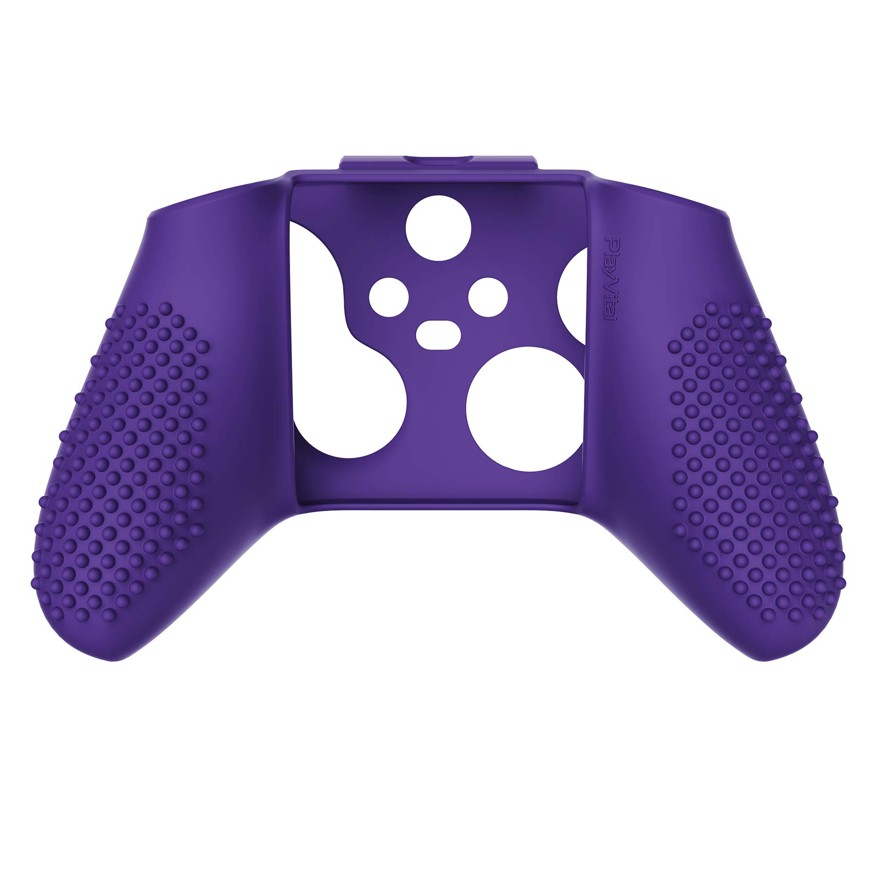 PlayVital Purple 3D Studded Edition Anti-slip Silicone Cover Skin for Xbox Series X Controller, Soft Rubber Case Protector for Xbox Series S Controller with 6 Black Thumb Grip Caps - SDX3007 PlayVital