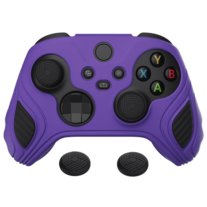 PlayVital Scorpion Edition Anti-Slip Silicone Case Cover for Xbox Series X/S Controller, Soft Rubber Case for Xbox Core Controller with Thumb Grip Caps - Purple & Black - SPX3004 PlayVital