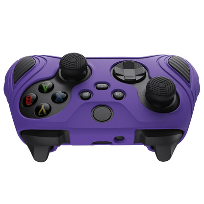 PlayVital Scorpion Edition Anti-Slip Silicone Case Cover for Xbox Series X/S Controller, Soft Rubber Case for Xbox Core Controller with Thumb Grip Caps - Purple & Black - SPX3004 PlayVital