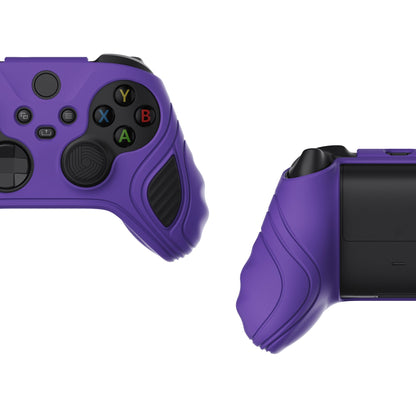 PlayVital Scorpion Edition Anti-Slip Silicone Case Cover for Xbox Series X/S Controller, Soft Rubber Case for Xbox Core Controller with Thumb Grip Caps - Purple & Black - SPX3004 PlayVital