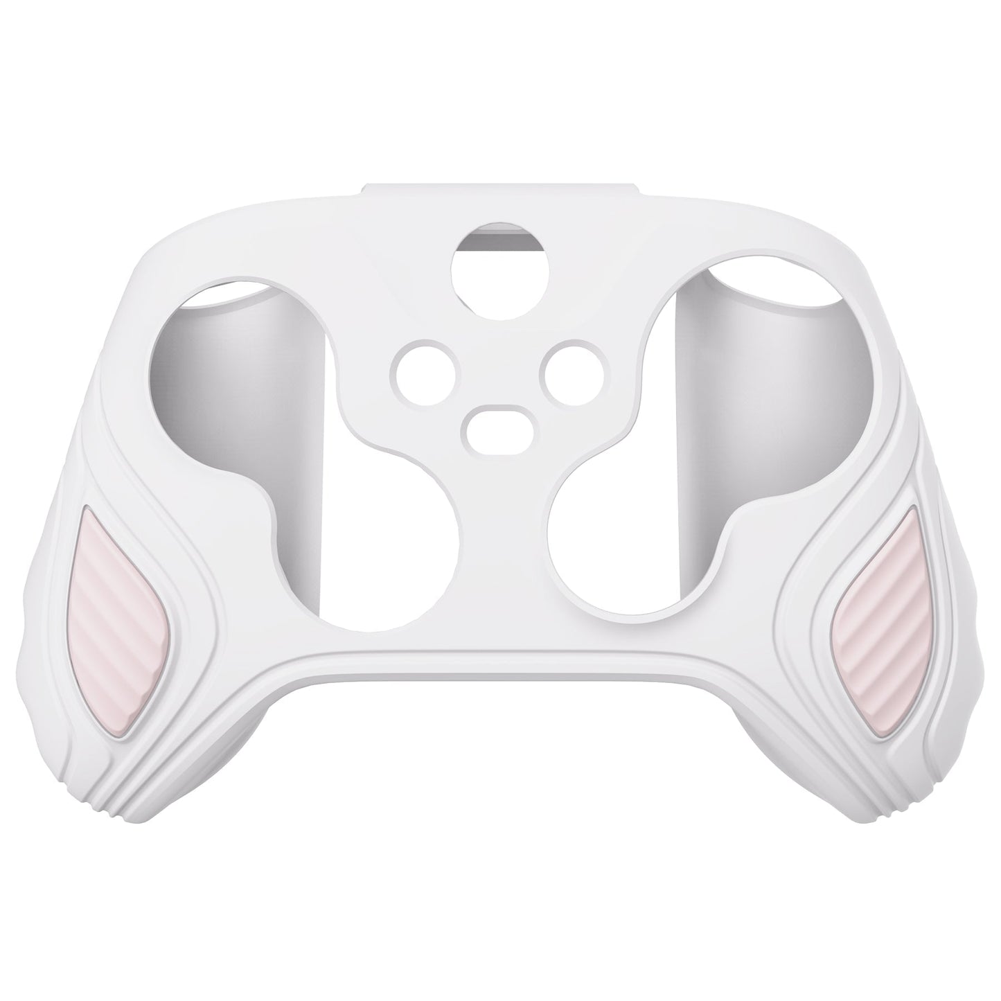 PlayVital Scorpion Edition Anti-Slip Silicone Case Cover for Xbox Series X/S Controller, Soft Rubber Case for Xbox Core Controller with Thumb Grip Caps - White & Pink - SPX3005 PlayVital