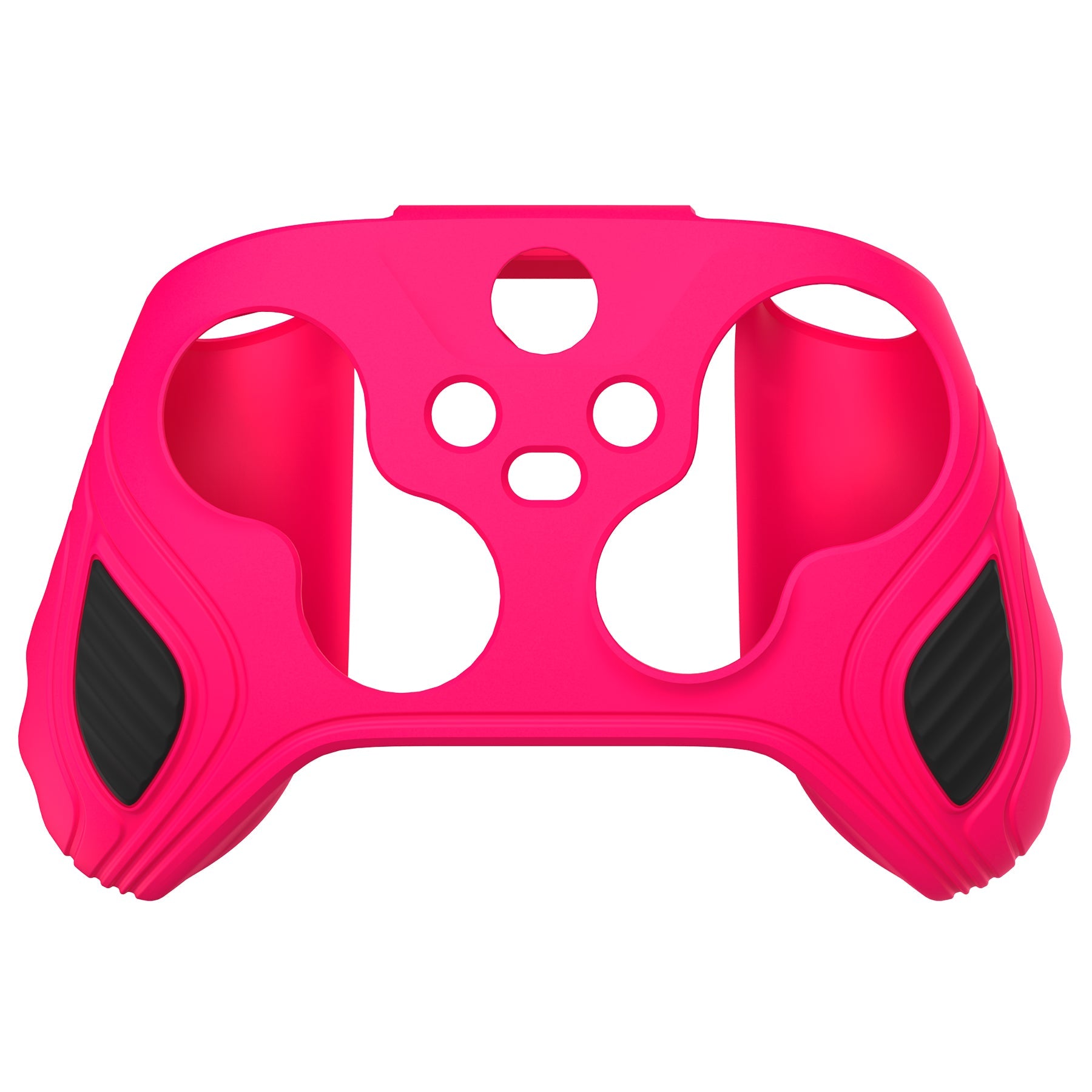 PlayVital Scorpion Edition Two-Tone Anti-Slip Silicone Case Cover for Xbox Series X/S Controller, Soft Rubber Case for Xbox Core Controller with Thumb Grip Caps - Bright Pink & Black - SPX3007 PlayVital