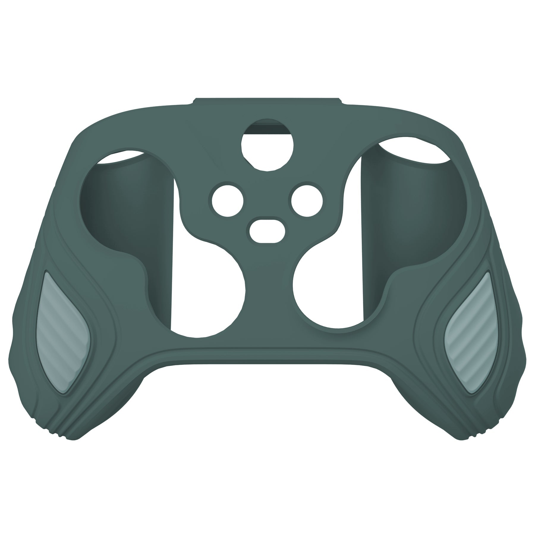 PlayVital Scorpion Edition Two-Tone Anti-Slip Silicone Case Cover for Xbox Series X/S Controller, Soft Rubber Case for Xbox Core Controller with Thumb Grip Caps - Templeton Gray & Jade Grey -SPX3009 PlayVital