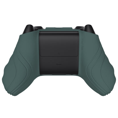 PlayVital Scorpion Edition Two-Tone Anti-Slip Silicone Case Cover for Xbox Series X/S Controller, Soft Rubber Case for Xbox Core Controller with Thumb Grip Caps - Templeton Gray & Jade Grey -SPX3009 PlayVital