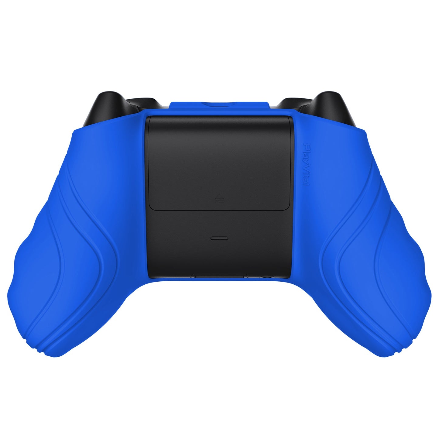 PlayVital Scorpion Edition Two-Tone Anti-Slip Silicone Case Cover for Xbox Series X/S Controller, Soft Rubber Case for Xbox Core Controller with Thumb Grip Caps - Primary Blue & Bright Pink -SPX3010 PlayVital