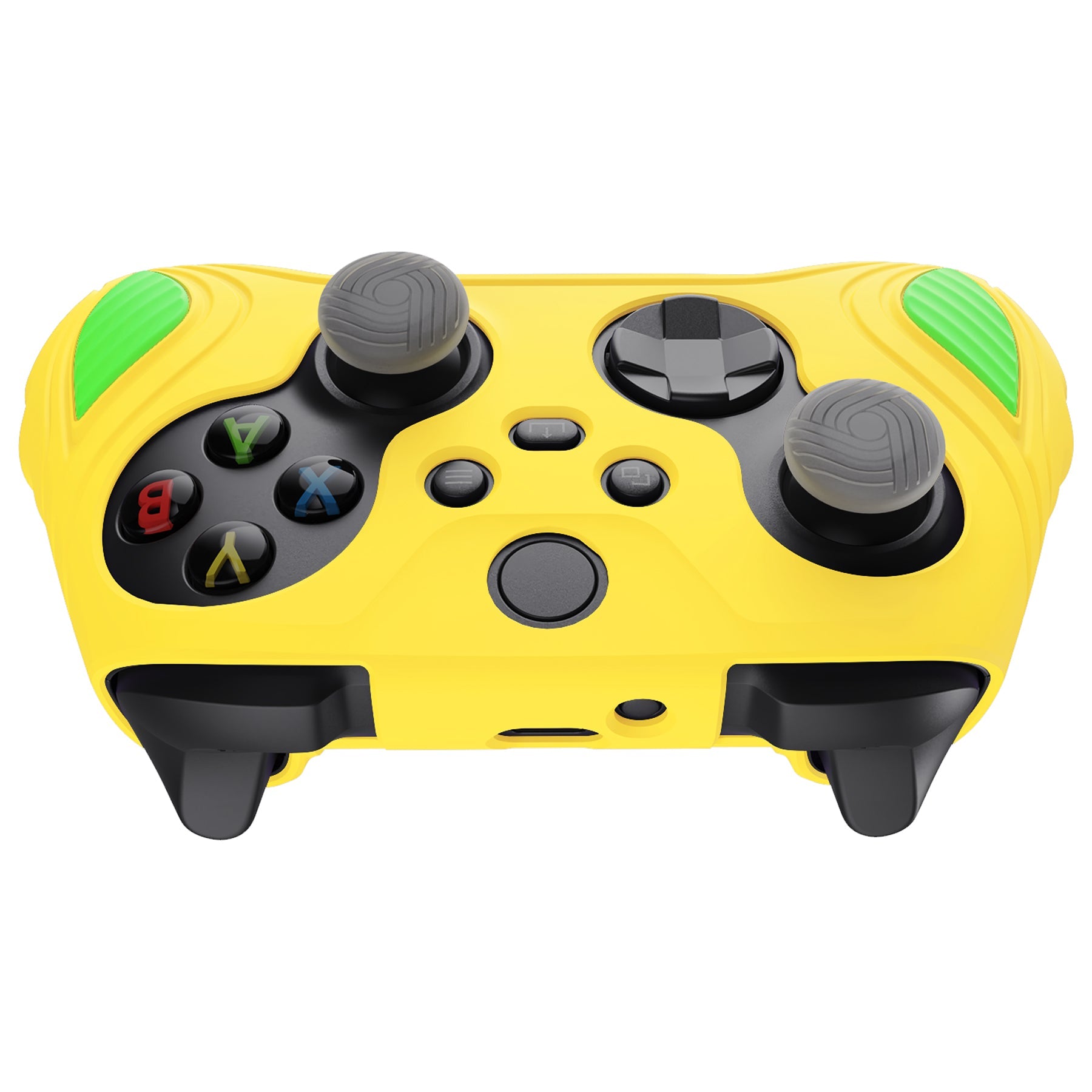 PlayVital Scorpion Edition Anti-Slip Silicone Case Cover for Xbox Series X/S Controller, Soft Rubber Case for Xbox Series X/S Controller with Thumb Grip Caps - Legend Yellow & Green -SPX3013 PlayVital