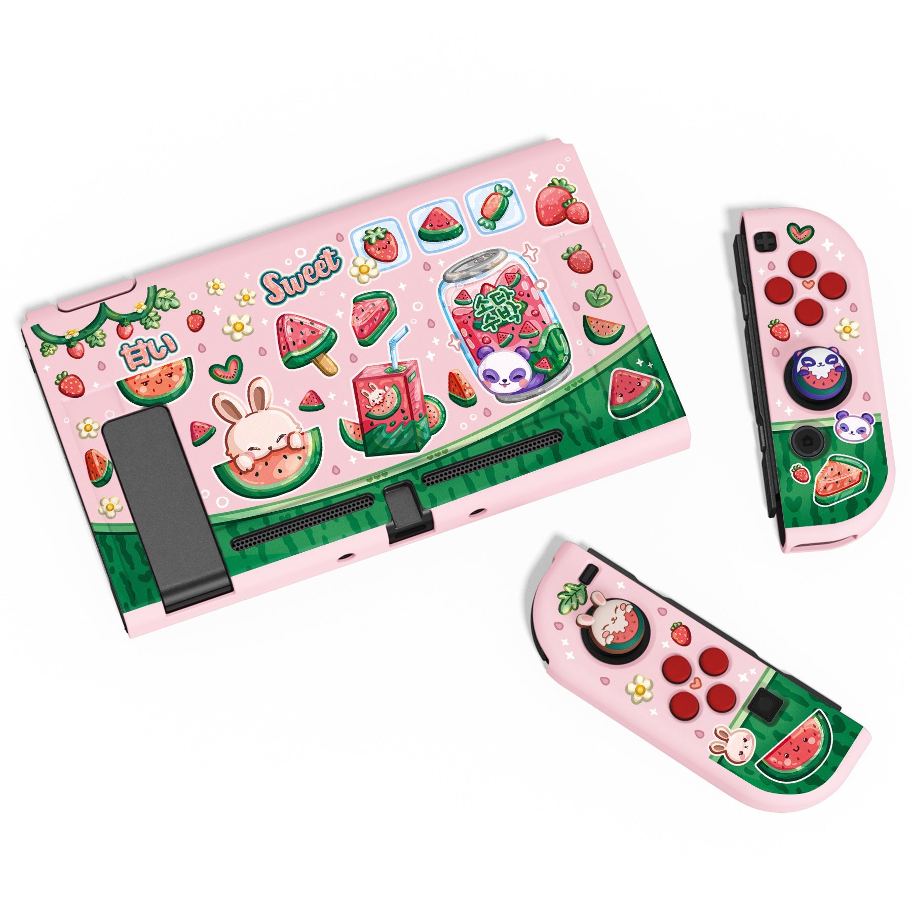 PlayVital ZealProtect Watermelon Sweet Treats Soft Protective Case for Nintendo Switch - RNSYV6043 playvital