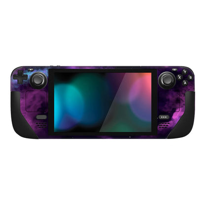 PlayVital Full Set Protective Skin Decal for Steam Deck, Custom Stickers Vinyl Cover for Steam Deck Handheld Gaming PC - Purple Deep Space - SDTM020 playvital