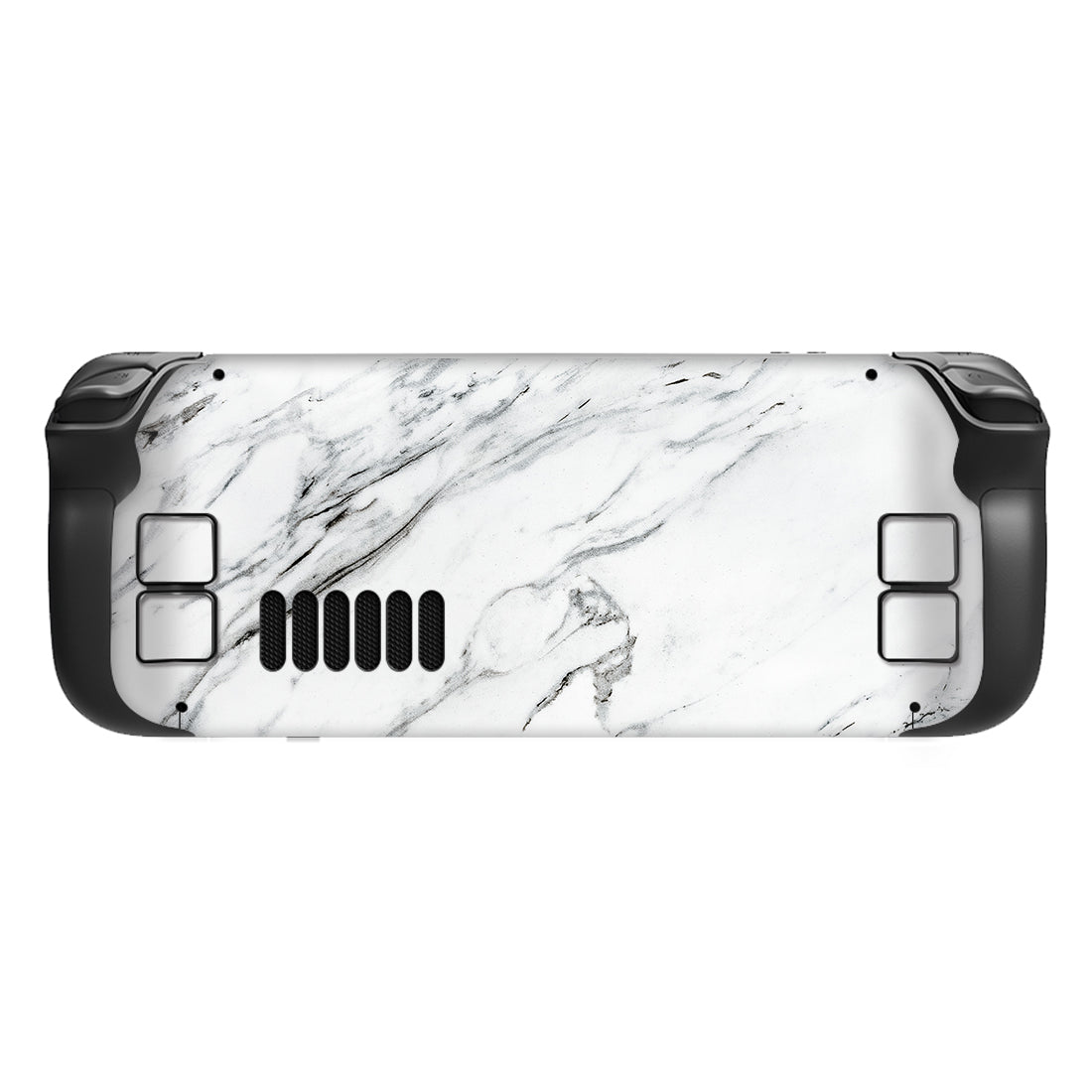 PlayVital Full Set Protective Skin Decal for Steam Deck, Custom Stickers Vinyl Cover for Steam Deck Handheld Gaming PC - Modern White Marble - SDTM035 playvital