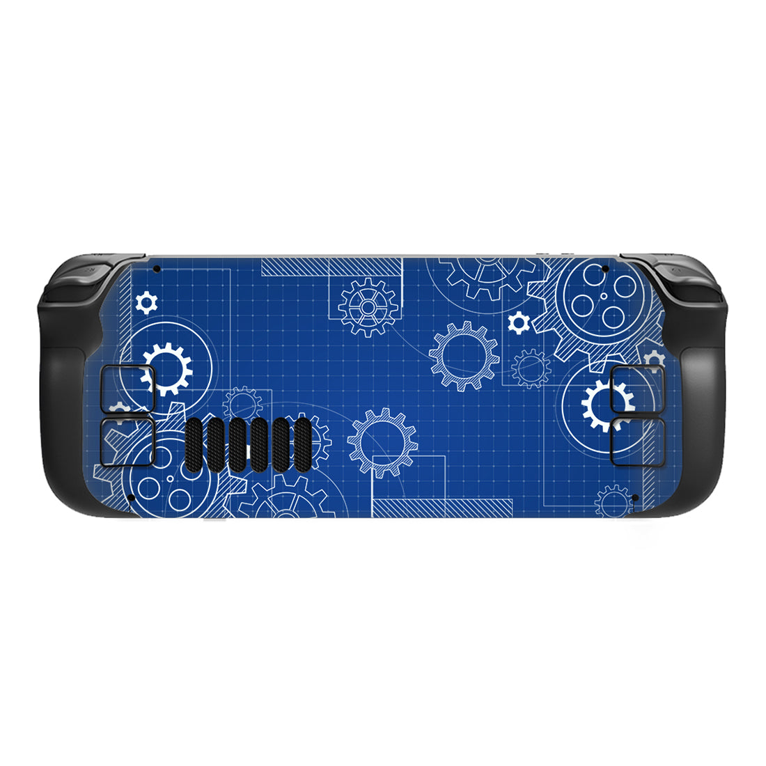 PlayVital Full Set Protective Skin Decal for Steam Deck, Custom Stickers Vinyl Cover for Steam Deck Handheld Gaming PC - Dynamic Sketch Blue - SDTM017 playvital