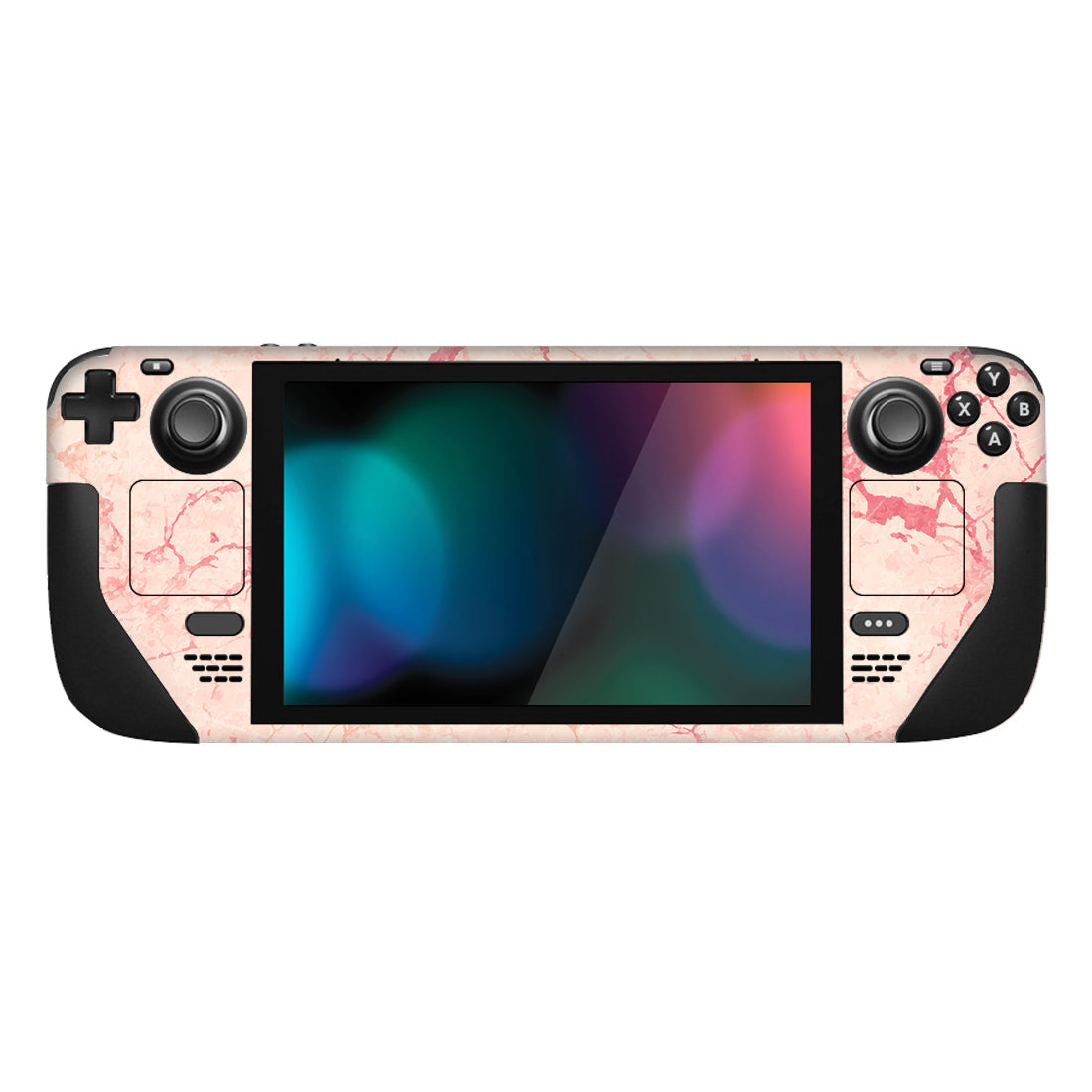 PlayVital Full Set Protective Skin Decal for Steam Deck, Custom Stickers Vinyl Cover for Steam Deck Handheld Gaming PC - Peach Marble - SDTM032 playvital