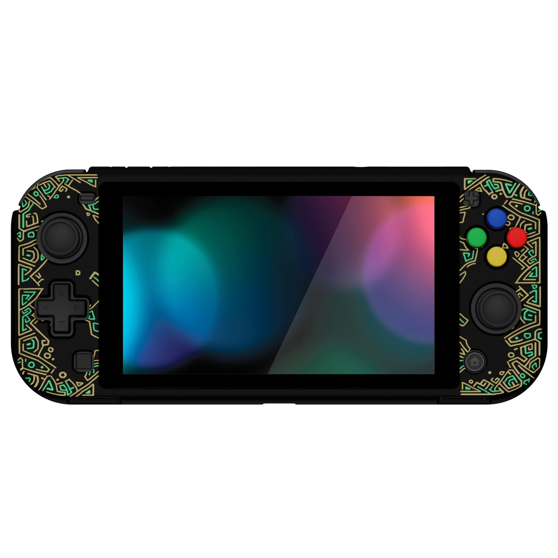 PlayVital ZealProtect Protective Case for Nintendo Switch Lite, Hard Shell Ergonomic Grip Cover for Nintendo Switch Lite w/Screen Protector & Thumb Grip Caps & Button Caps - Totem of Kingdom - PSLYR002 playvital