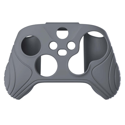 PlayVital Samurai Edition Gray Anti-slip Controller Grip Silicone Skin, Ergonomic Soft Rubber Protective Case Cover for Xbox Series S/X Controller with Black Thumb Stick Caps - WAX3006 PlayVital