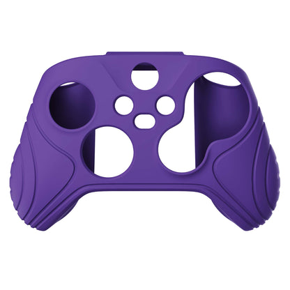 PlayVital Samurai Edition Purple Anti-slip Controller Grip Silicone Skin, Ergonomic Soft Rubber Protective Case Cover for Xbox Series S/X Controller with Black Thumb Stick Caps - WAX3007 PlayVital